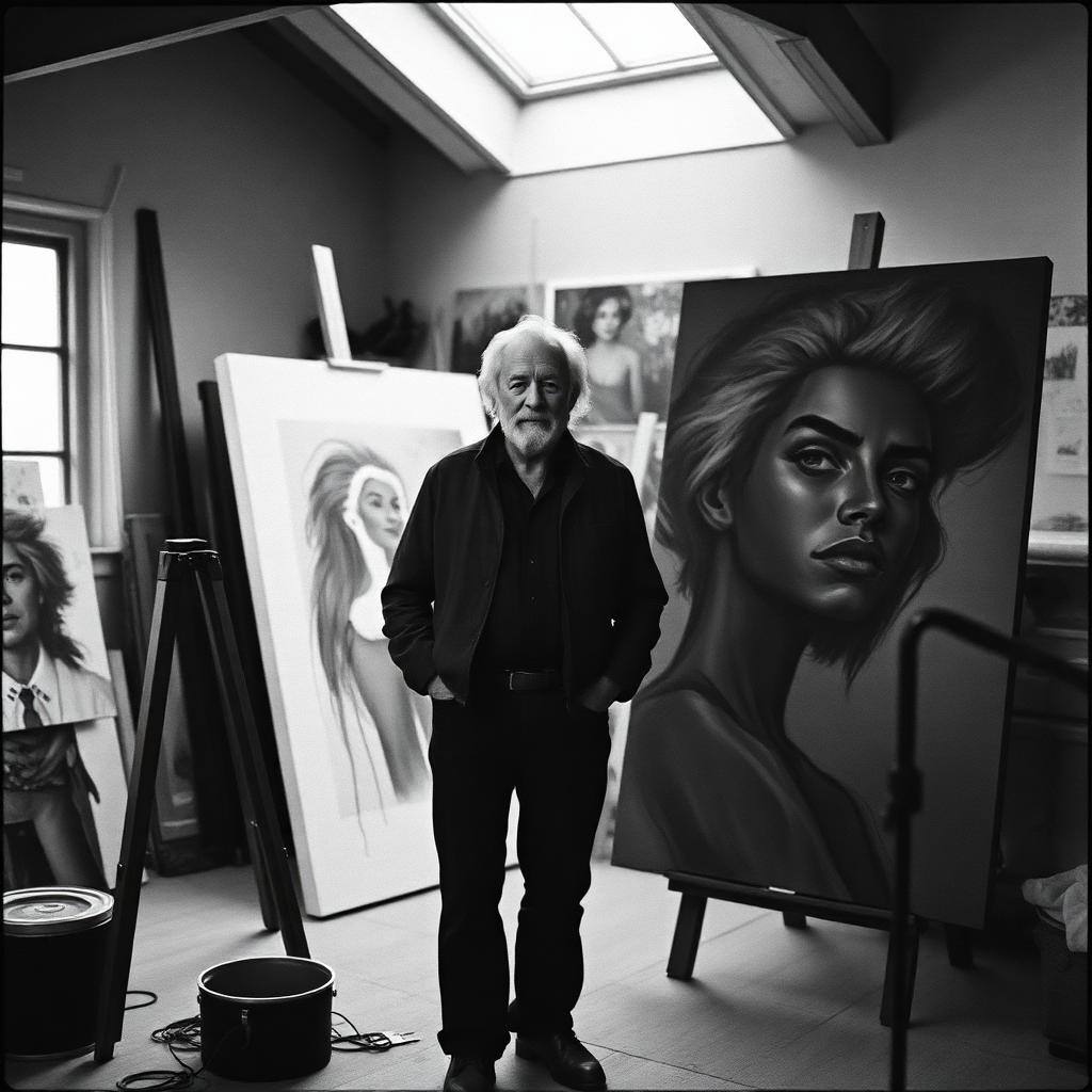 The Blend founder in the studio